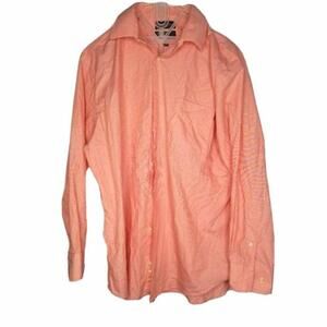 Covington Mens Dress Shirt Size Large Button Down Long Sleeve Peachy Spring Lrg